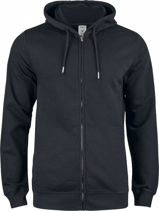 Clique - Organic Cotton Premium Hoody Full Zip - Czarny