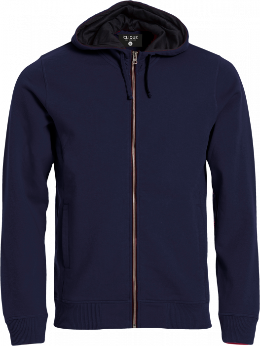 Clique - Classic Hoody Full Zip - Bleu marine & noir