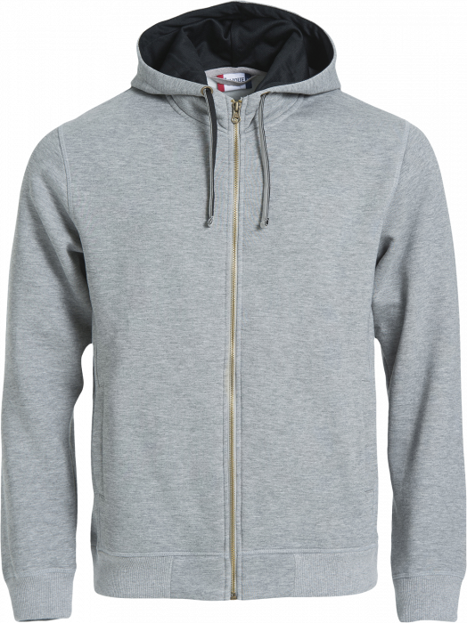 Clique - Classic Hoody Full Zip - Grey & nero