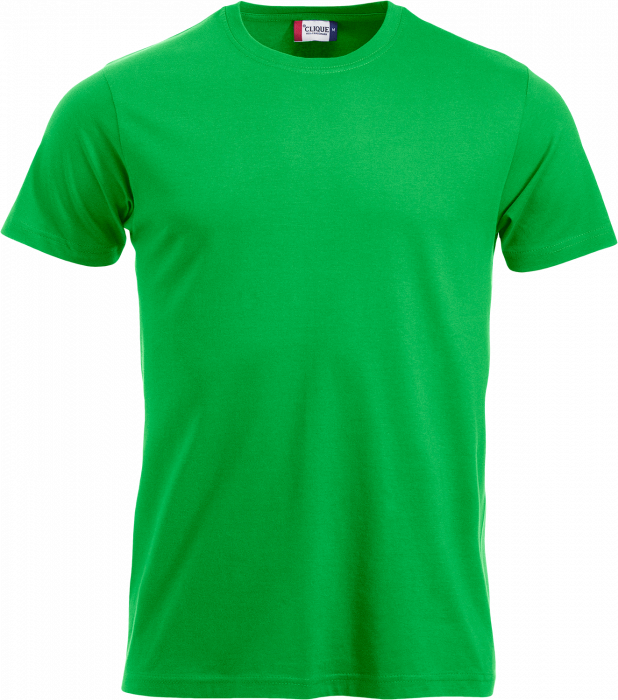 Clique - Klassisk Bomulds T-Shirt - Æble grøn