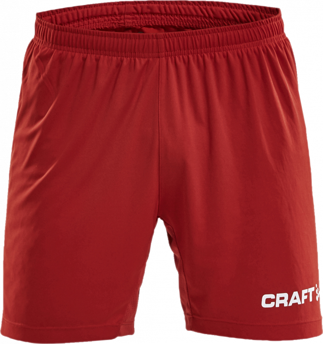 Craft - Progress Contrast Shorts Kids - Rojo & blanco