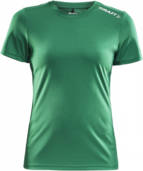 Craft - Rush Ss T-Shirt Dame - Grøn & hvid