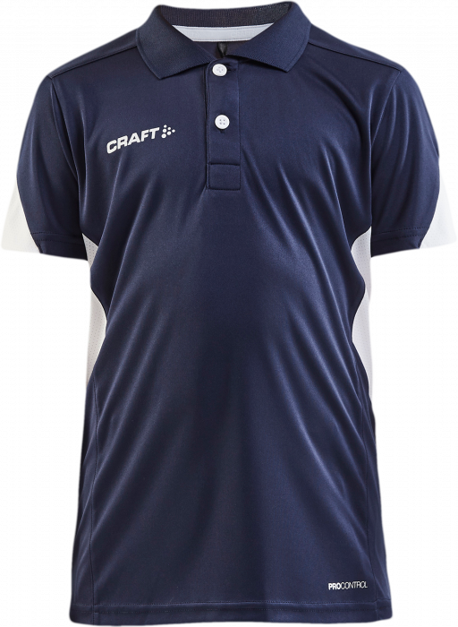 Craft - Pro Control Impact Polo Junior - Navy blue & white