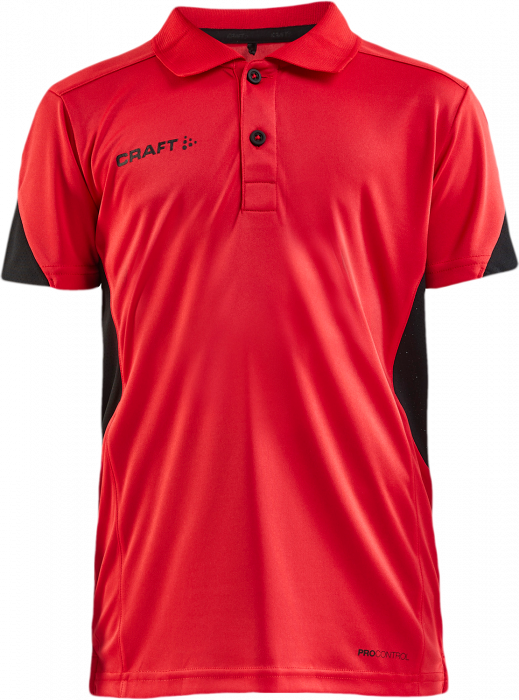 Craft - Pro Control Impact Polo Junior - Bright Red & black