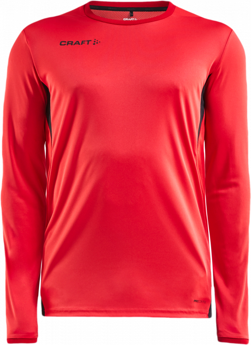 Craft - Pro Control Impact Longsleeve Jersey - Bright Red & svart