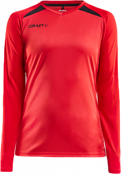 Craft - Pro Control Impact Longsleeve Women - Bright Red & czarny