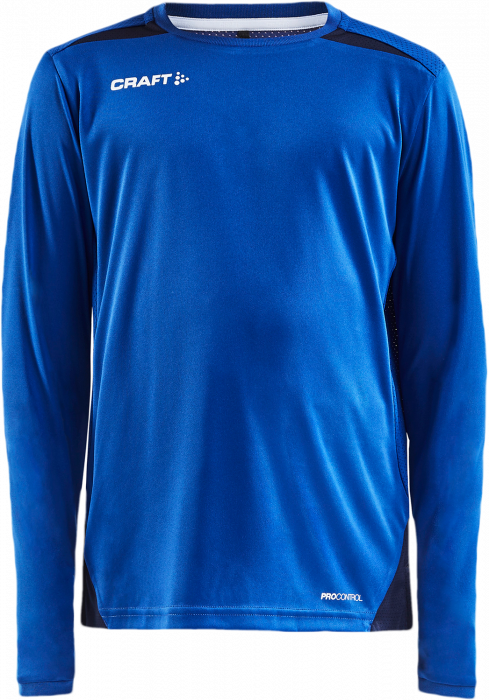 Craft - Pro Control Impact Longsleeve Tee Junior - Cobalt & azul marino