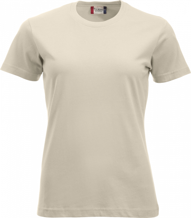 Clique - Klassisk Bomulds T-Shirt Dame - Lys khaki