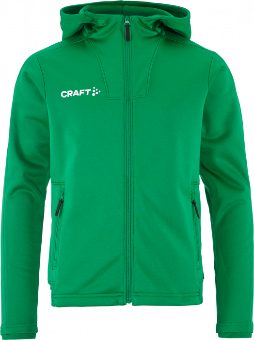 Craft - Evovle 2.0 Brushed Hood Jacket Kids - Team Green