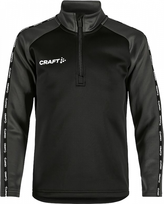 Craft - Squad 2.0 Half Zip Jr - Svart & grante