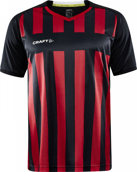 Craft - Progress 2.0 Stripe Jersey Junior - Schwarz & rot