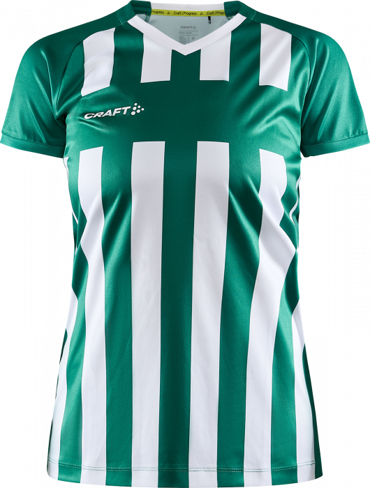 Craft - Progress 2.0 Stripe Jersey Woman - Verde & blanco