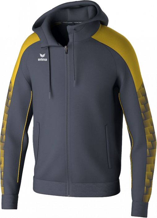 Erima - Evo Star Training Jacket With Hood - Slate Grey & amarelo