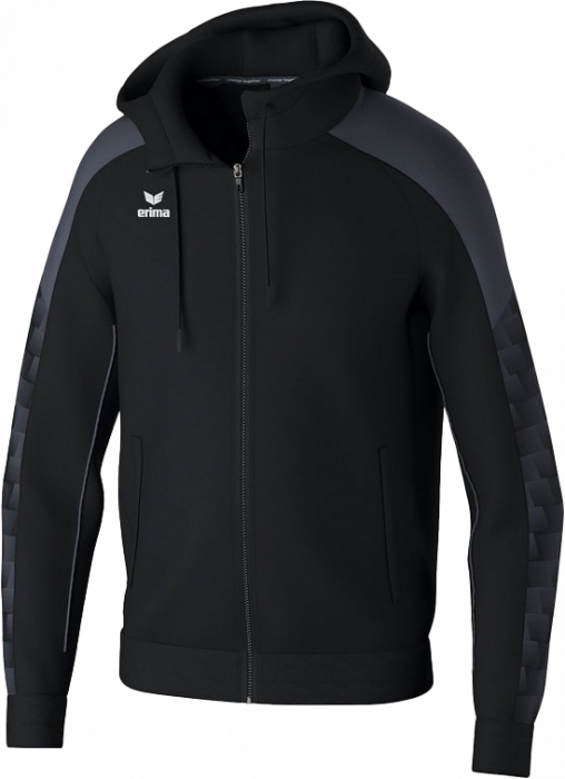 Erima - Evo Star Training Jacket With Hood - Negro & slate grey