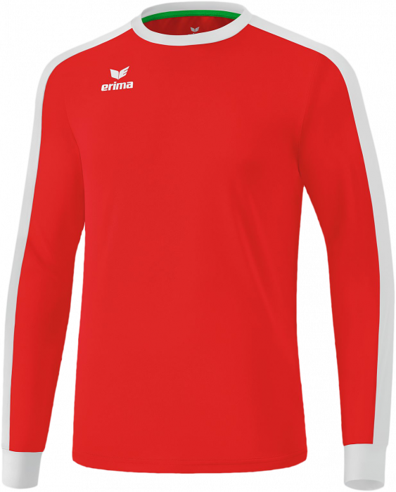 Erima - Retro Star Longsleeve Jersey - Ruby Red & bianco