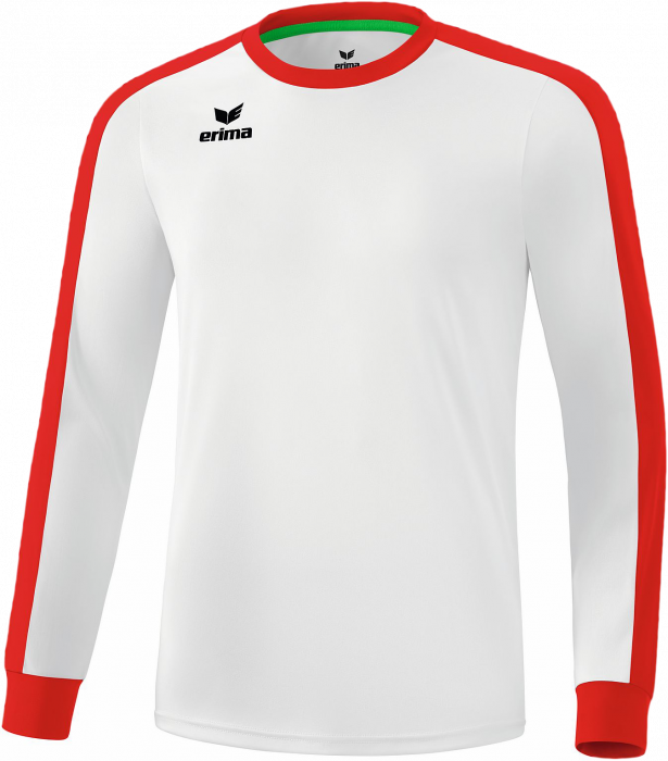 Erima - Retro Star Longsleeve Jersey - Bianco & ruby red