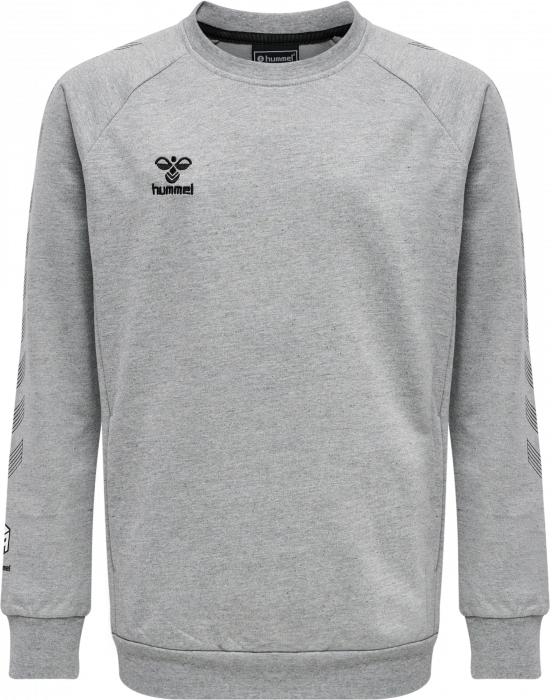 Hummel - Move Grid Bomulds Sweatshirt Børn - Grey Melange