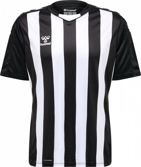 Hummel - Core Xk Striped Jersey Jr - Schwarz & weiß