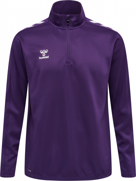 Hummel - Core Xk Half Zip Sweater - Purple Reign & blanc