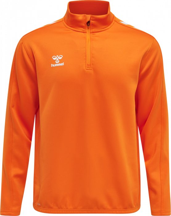 Hummel - Core Xk Half Zip Sweater - Orange & vit