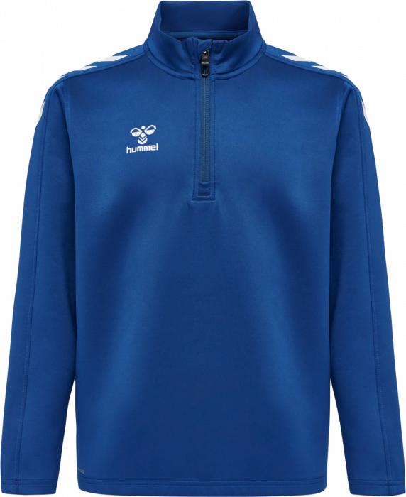 Hummel - Core Xk Half Zip Trøje Jr - True Blue & hvid