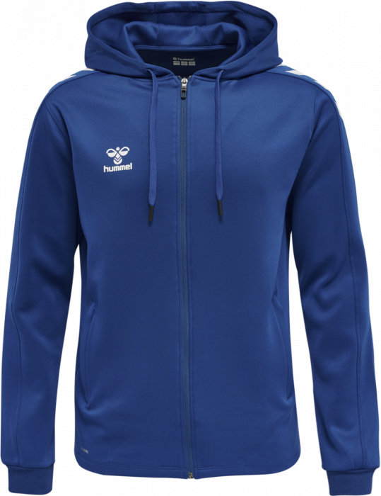 Hummel - Core Xk Poly Hoodie With Zipper - True Blue & blanc