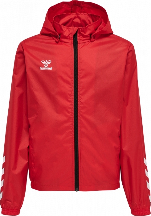 Hummel - Core Xk Spray Jacket Kids - True Red & blanco