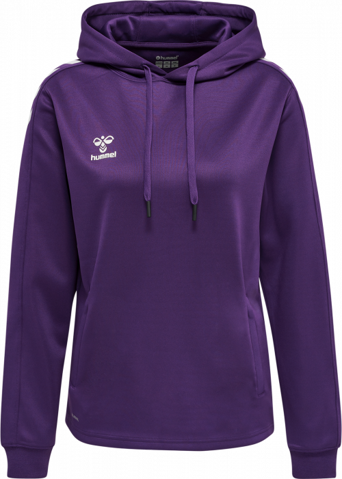 Hummel - Core Xk Poly Hoodie Women - Purple Reign & branco