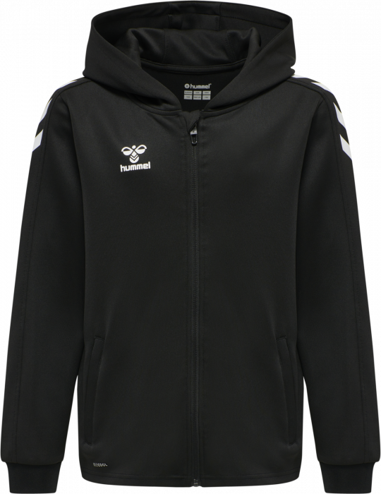 Hummel - Core Xk Poly Hoodie With Zipper Jr - Preto & branco