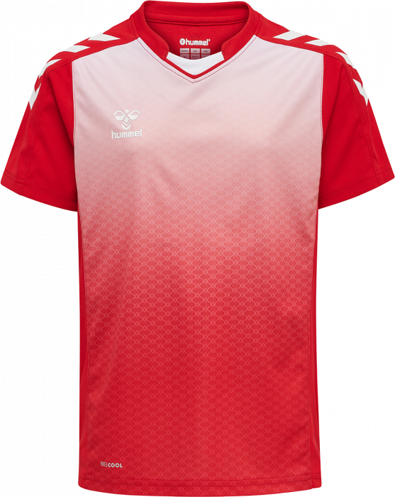 Hummel - Core Xk Sublimaiton Jersey Jr - True Red & biały