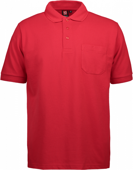 ID - Pro Wear Poloshirt Med Lomme - Rød