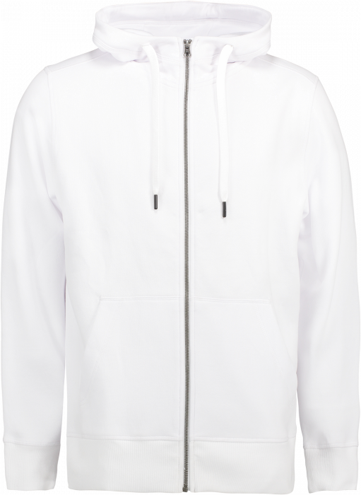 ID - Hoodie W. Zip  (Mens) - Biały