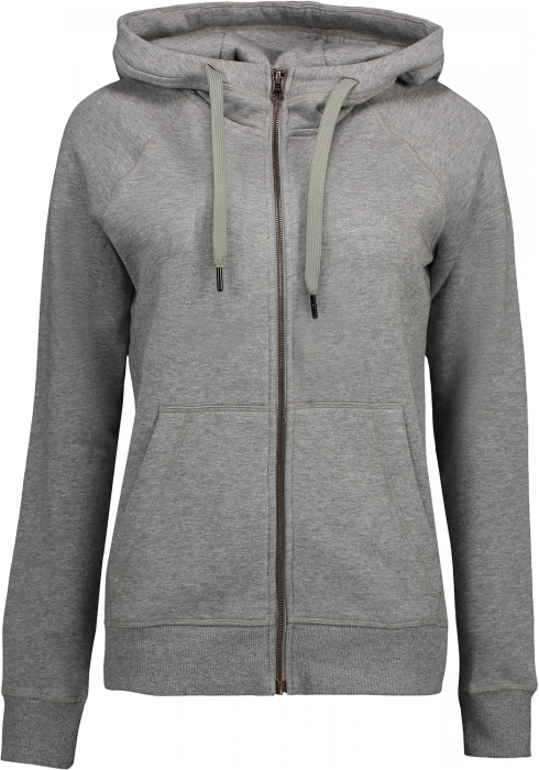 ID - Hoodie W. Zip  (Woman) - Grey Melange