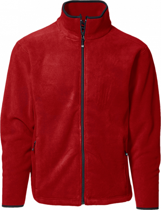 ID - Micro Fleece Cardigan Men - Vermelho