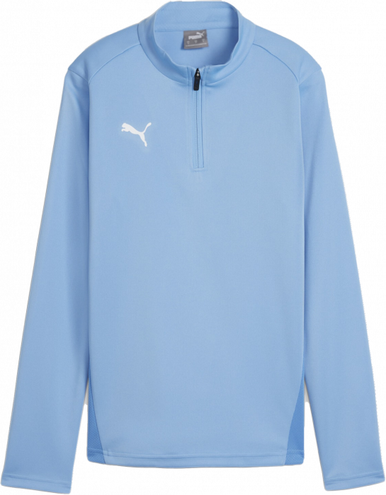 Puma - Team Goal Training Top With Half Zip Women - Ljus blå & vit