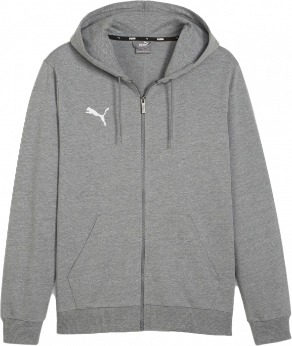 Puma - Teamgoal Casual Zip Hoodie - Grey Heather & weiß