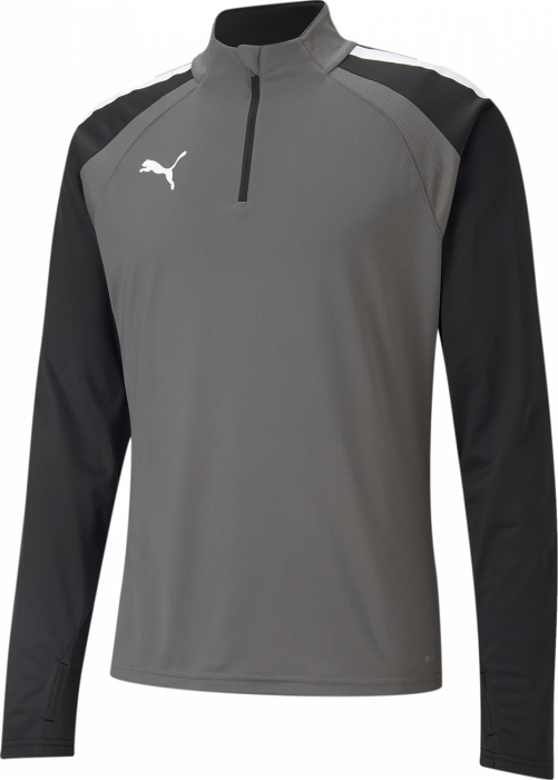 Puma - Teamliga Training 1/4 Zip Top - Smoked Pearl & czarny