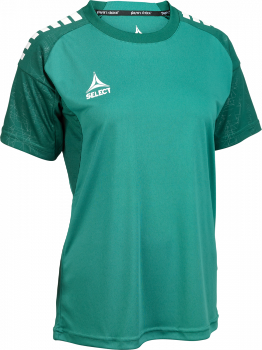 Select - Spain V25 Player Shirt S/s Women - Green & white