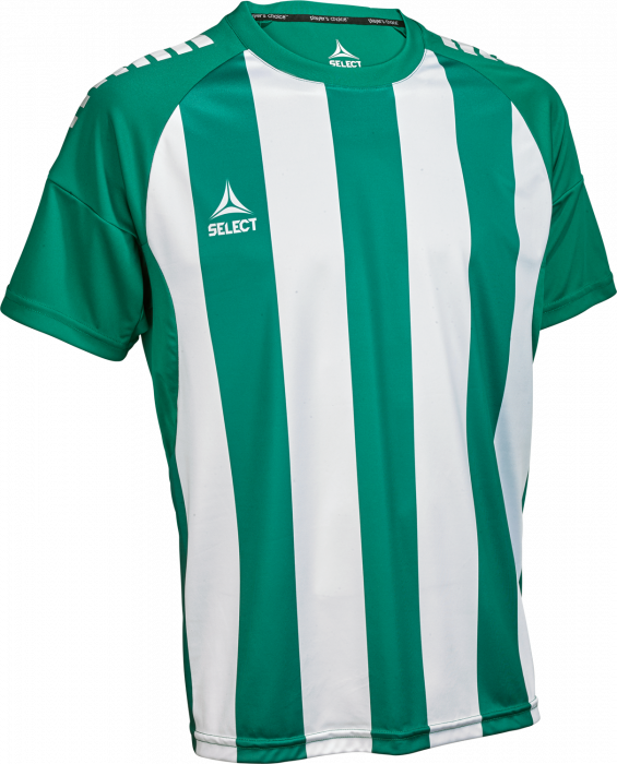 Select - Spain V25 Player Shirt S/s Striped - Wit & groen